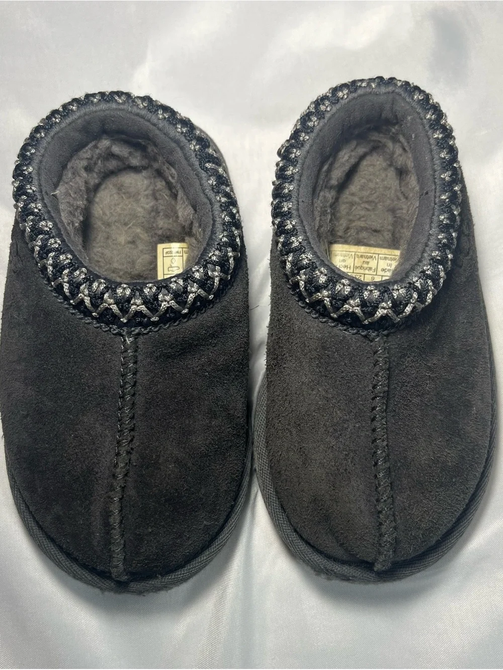 UGG Tasman‎ Slippers Toddler Size 7 Gray Suede Slip On Shoes